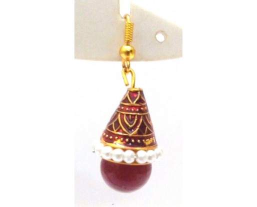 Meenakari Minakari Enamel Jhumka Jhumki Handmade Earring Jewelry Chandelier A110